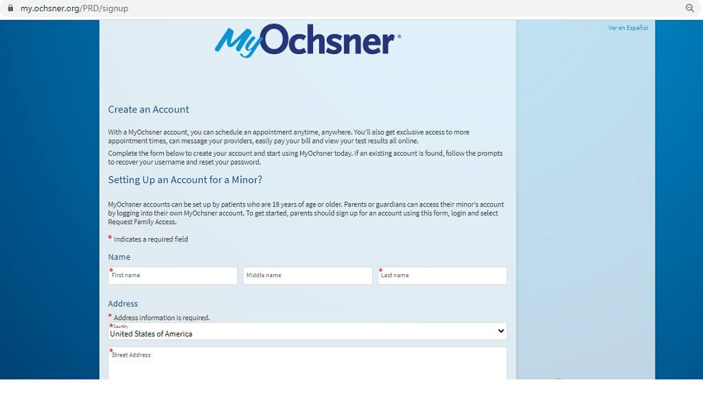 ochsner sign up without activation code
