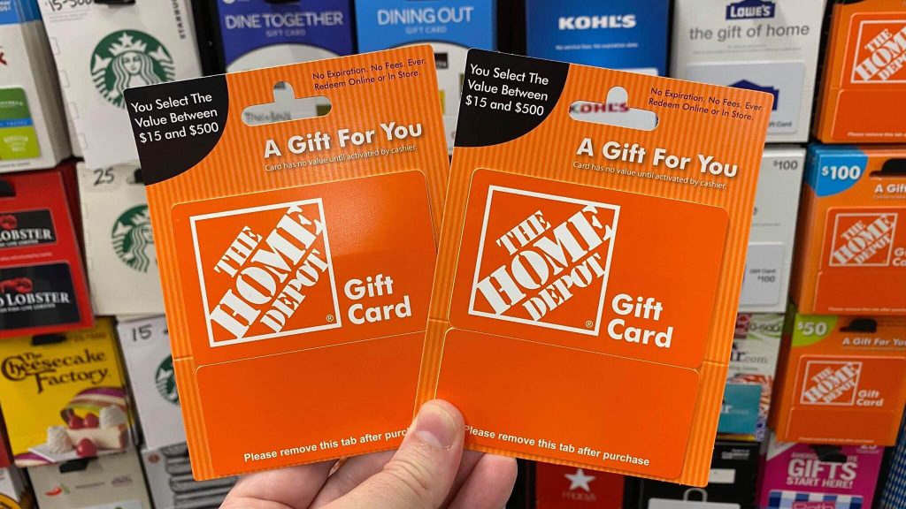 home depot gift card purchase