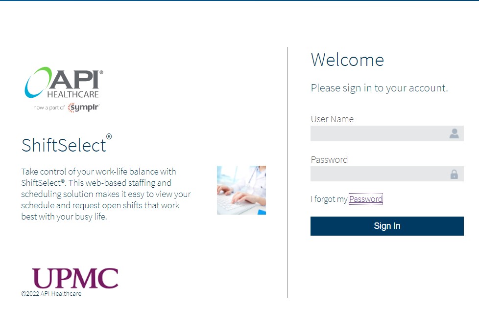 Shift Select UPMC Portal