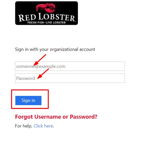 Red Lobster Portal Login Process