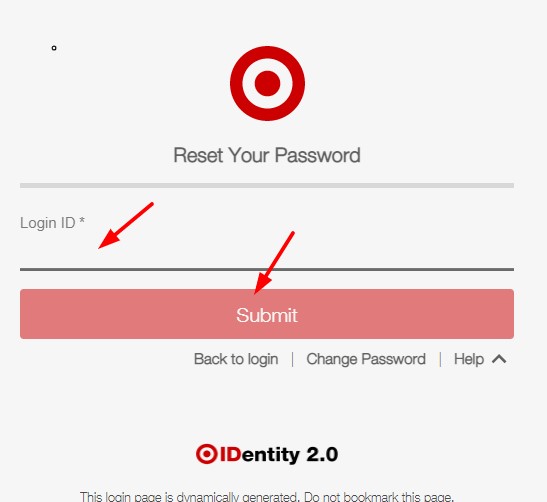 target employee sign in Password Reset Steps