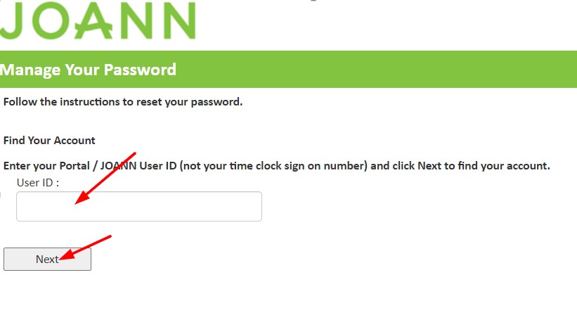Joann Ally Login Password Reset